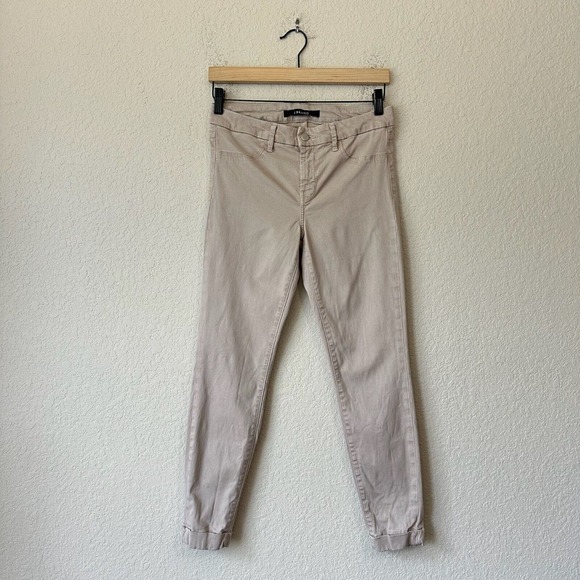 J BRAND Anja Cuffed Pants Crop Slim Fit in Concrete Dust - Picture 1 of 12